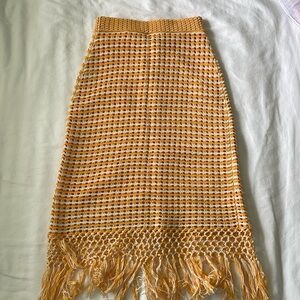 Derek Lam Emerie Fringe Skirt - NWT